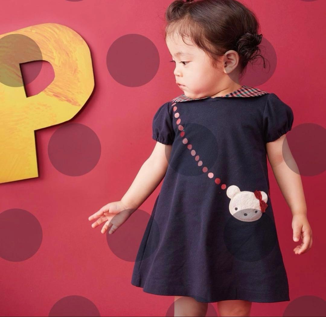 ファミリア 半袖 セーラーワンピース＋ボトムスセット 80サイズ