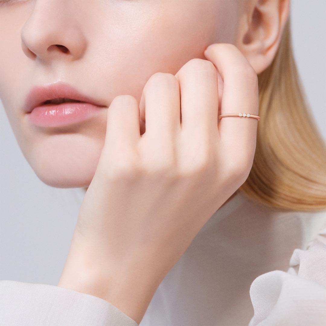 【AHKAH】【WEB限定】18Kピンクゴールド　アミュレットリング　1号