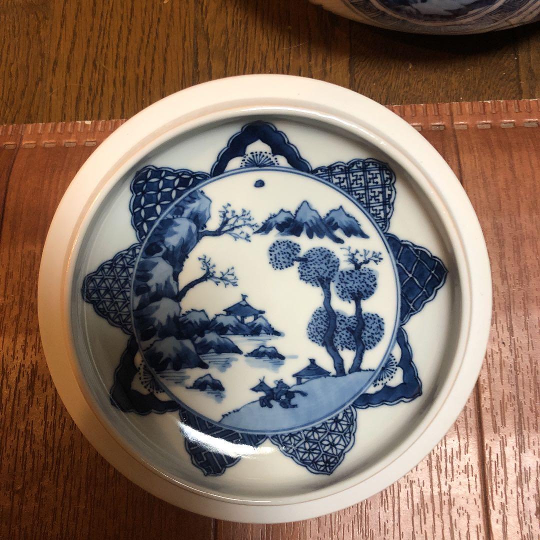 茶道具 水指 青染付け 徳泉造 Yahoo!オークション - 西村徳泉 染付山水