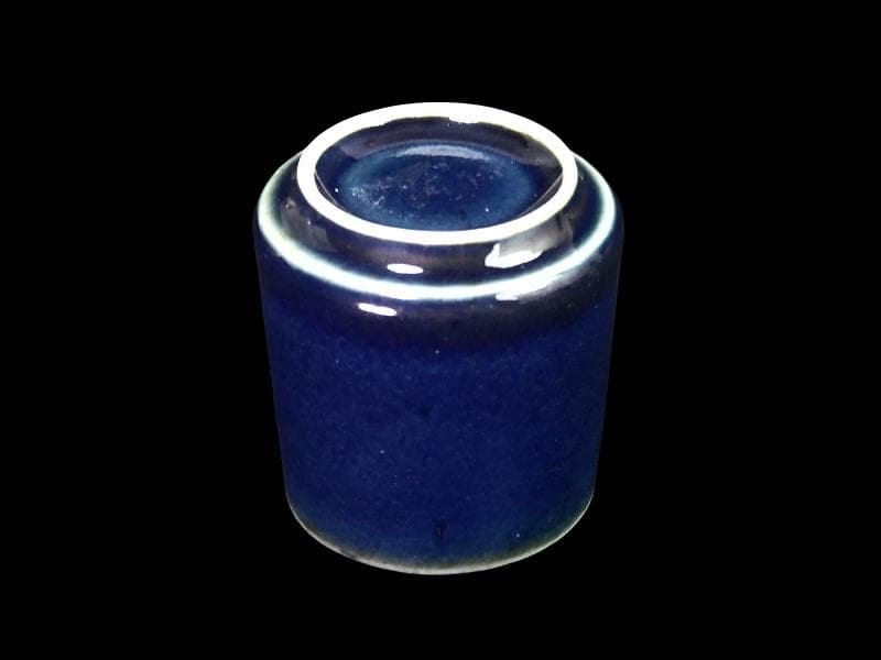 古伊万里　瑠璃色　のぞき　猪口　D312AS-CYk