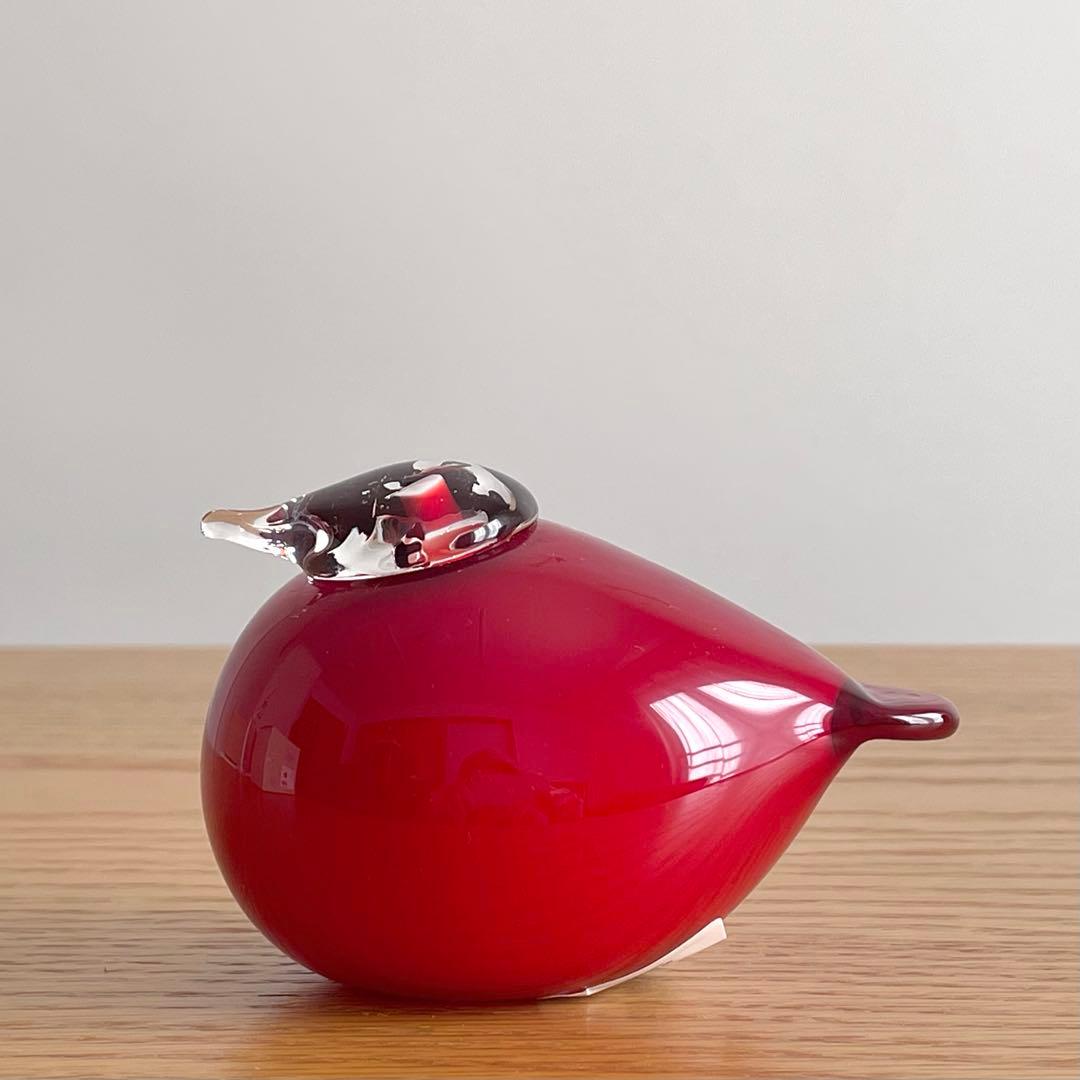 オイバ・トイッカ パフボール クランベリー レッド ガラスオブジェ