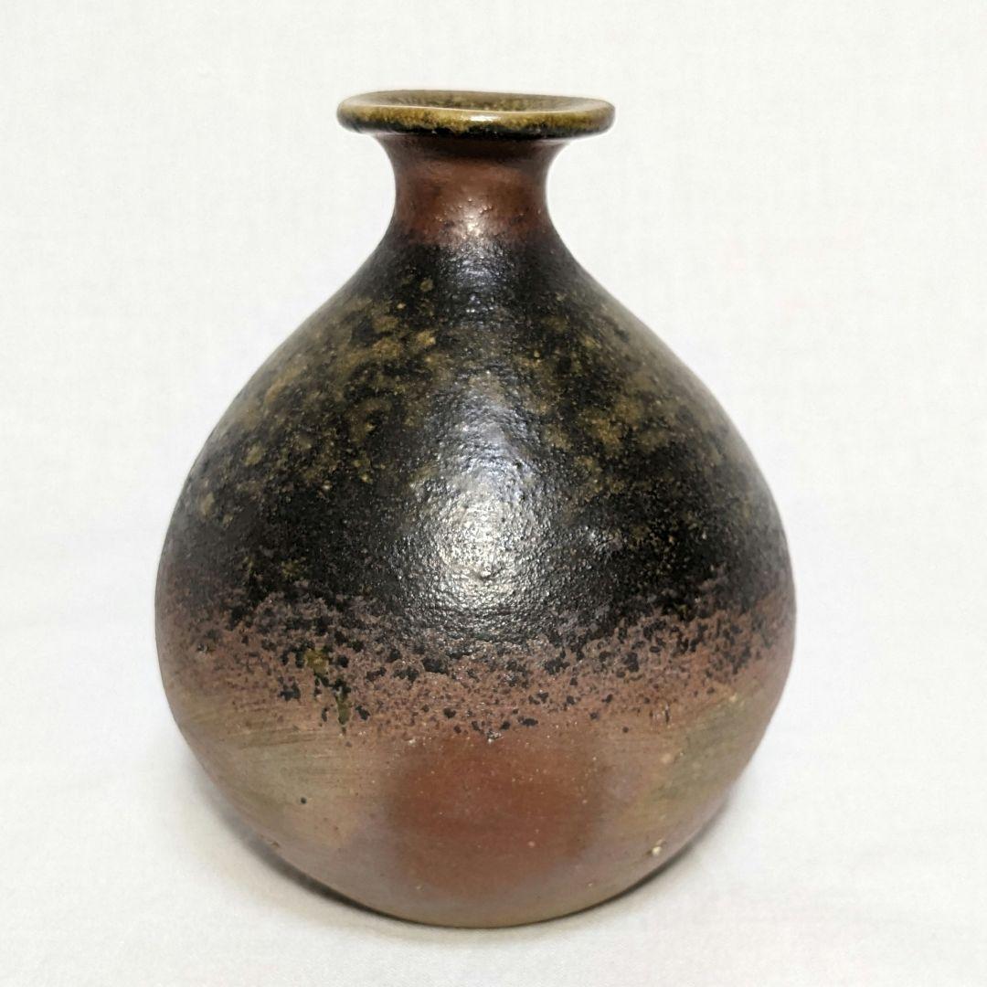 岡山県重要無形文化財 伊勢崎満 備前焼 徳利 共箱共布 酒器 食器