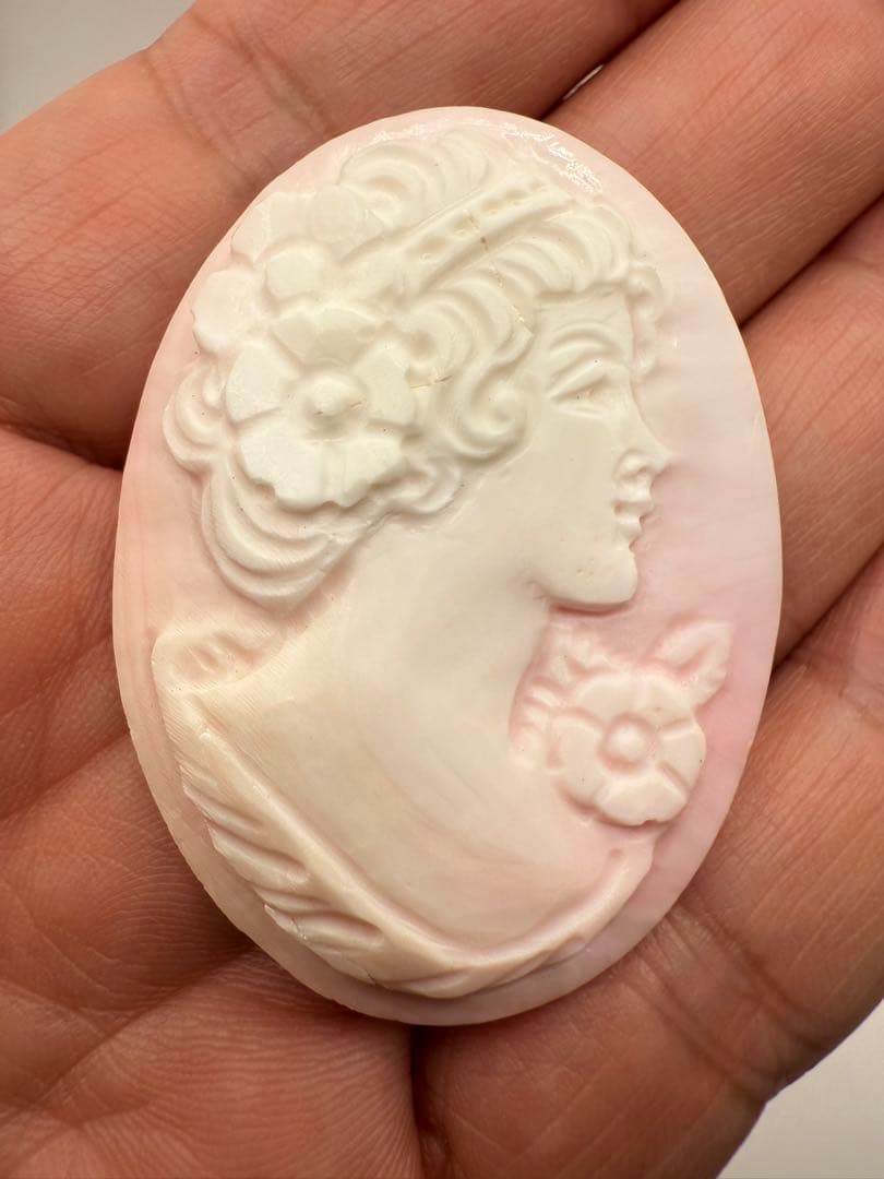 ピンクシェル カメオ （大） 18.02g