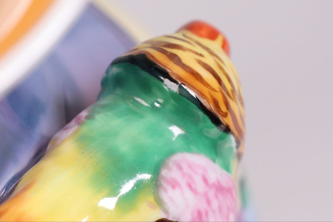 CM312】オールドノリタケ 鳥 花瓶 ラスター彩 オウム インコ 花器