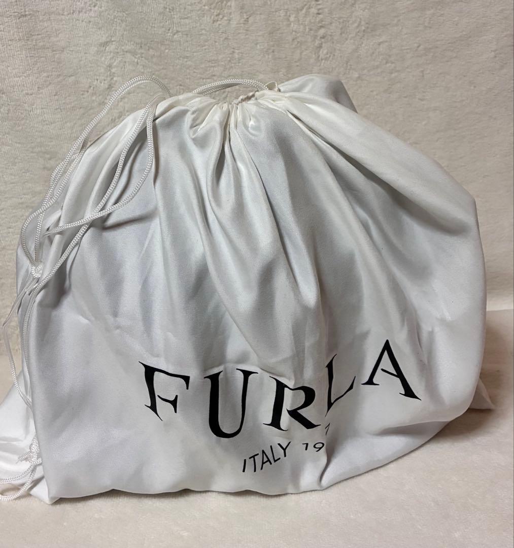 FURLA フルラ　ショルダーバッグ デニム インディゴブルー 巾着　保管袋付き