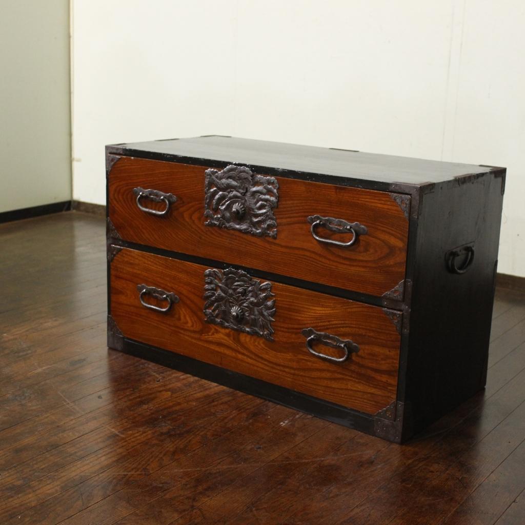 欅材！庄内箪笥！時代箪笥和家具サイドボード古道具古家具和モダン