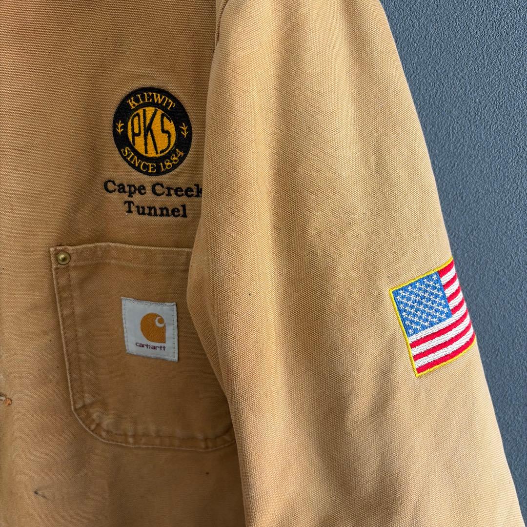 Carhartt ベージュジャケット コーデュロイ襟