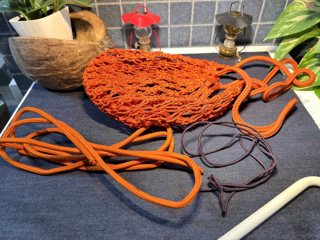 名工【加藤健】源九郎窯 志野茶入 飾壷 完品 網仕覆付 茶道具 時代