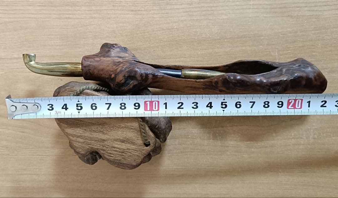 【提物】煙管 煙草入れ 煙草入れ 骨董 喫煙具 時代物　木製提物