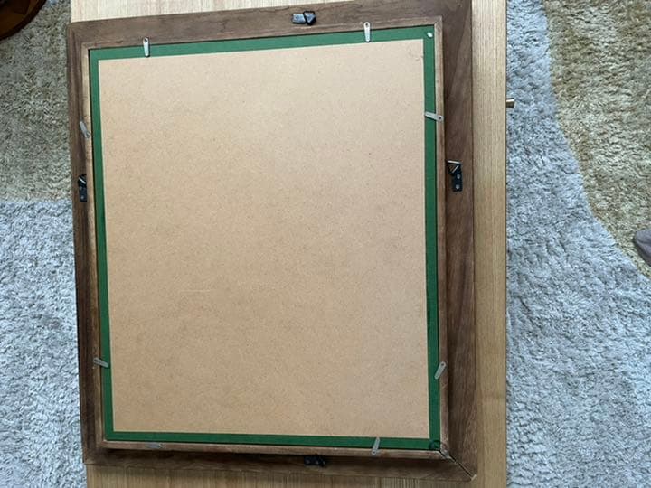 ハンドメイド　トールペイント　キャンバス　茶系