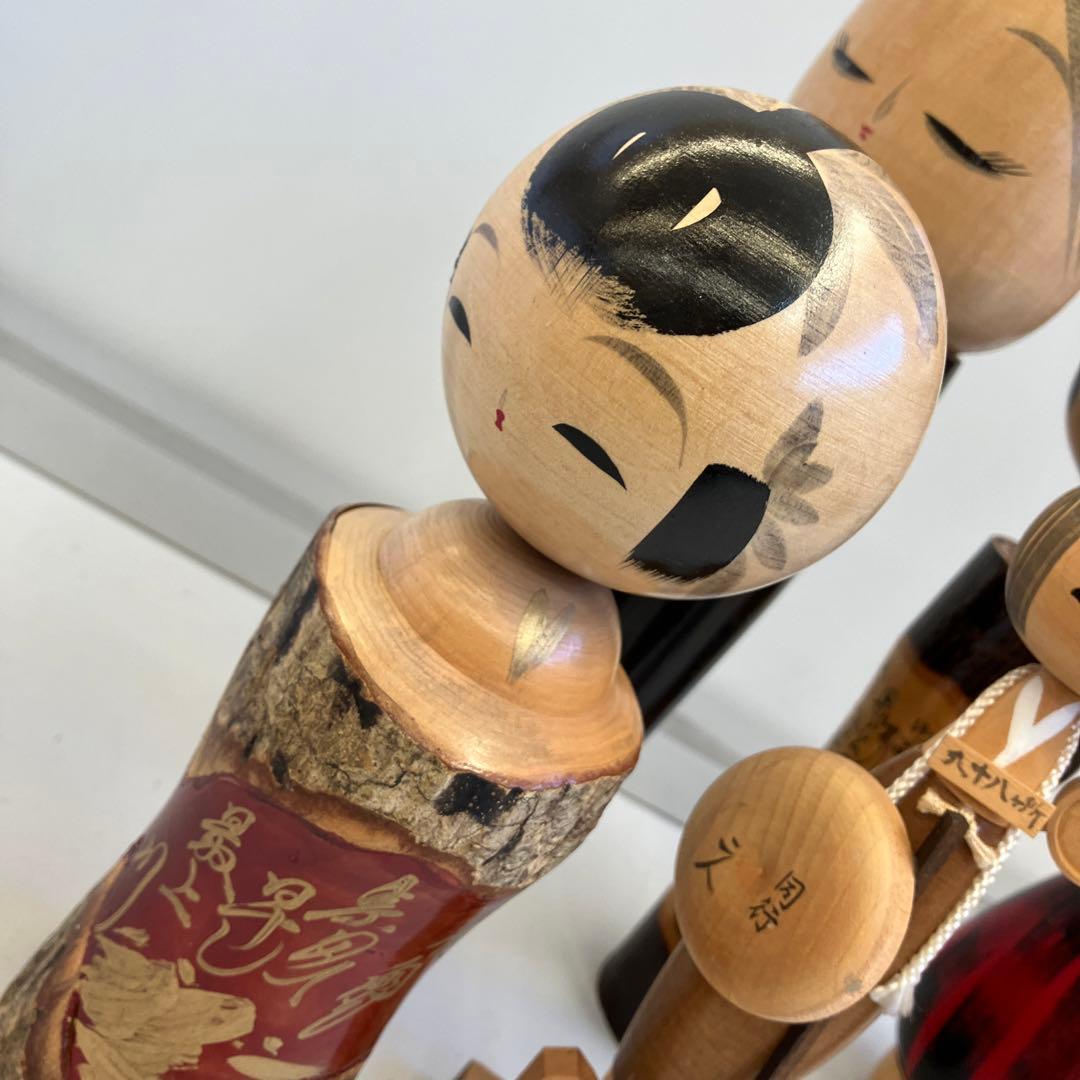 昭和レトロ 木製 伝統工芸 工芸品 こけし 小芥子 6体セット 置物