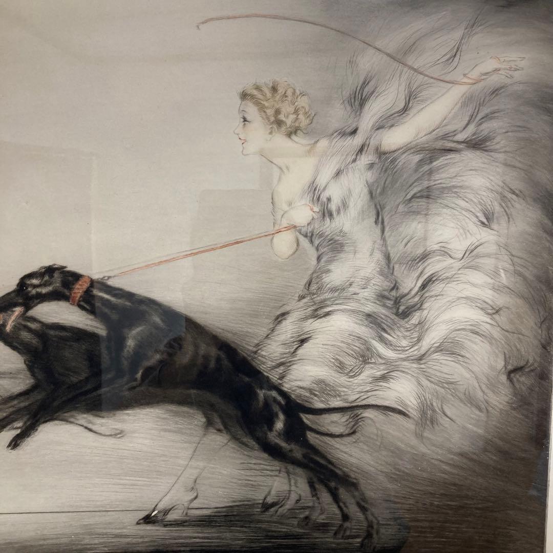 真作保証】ルイ・イカール「スピード」エッチング 直筆サイン 版画