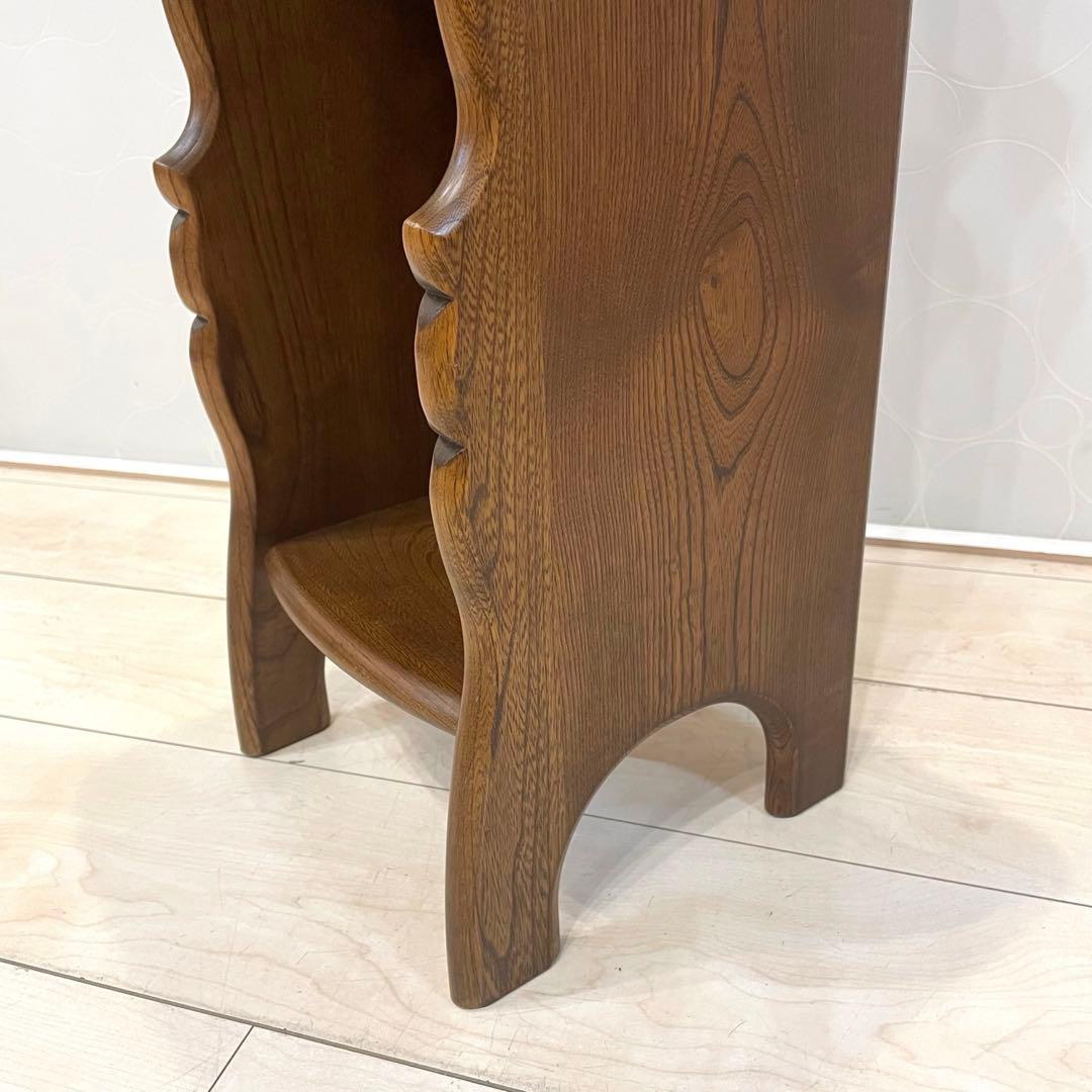 希少】オールドカリモク 電話台 アンティーク スリムラック サイドチェスト