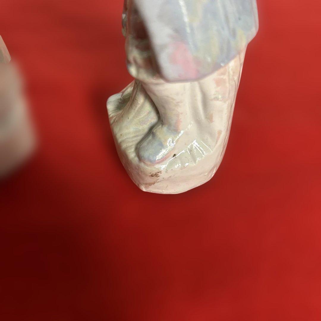 自宅保管品 アンティーク 陶磁器の人形ペア とても可愛らしいお人形です