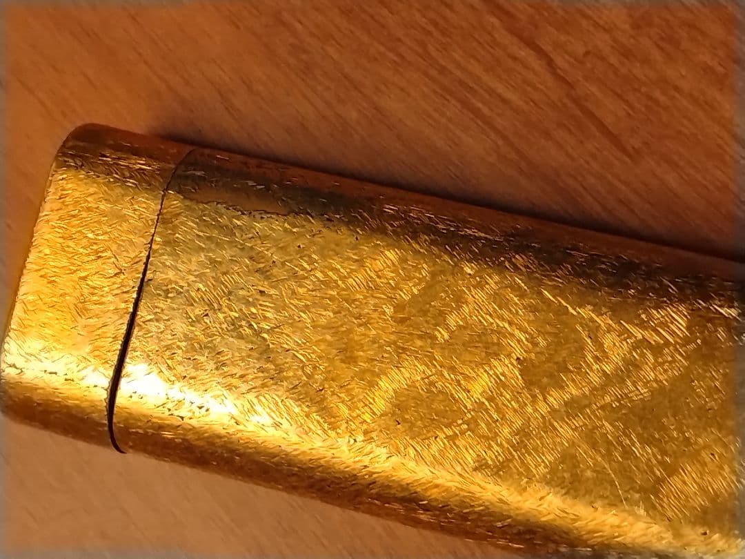 ヴィンテージ カルティエ 金箔柄 ライター 着火未確認