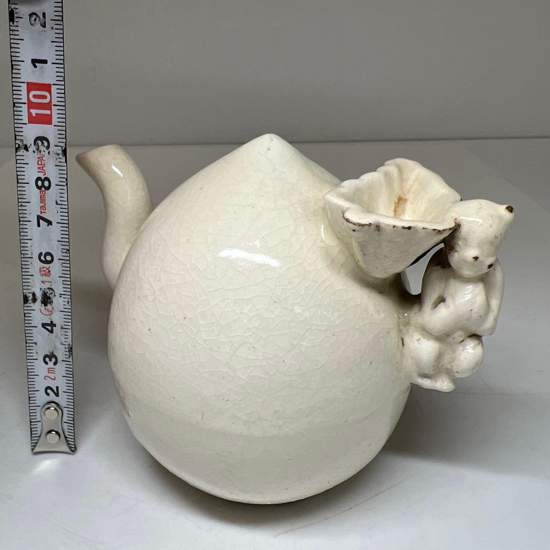 朝鮮美術 李朝桃形水注 鑑定箱付 幅約12㎝ 東Y7-0609⭐︎2Fトコチ