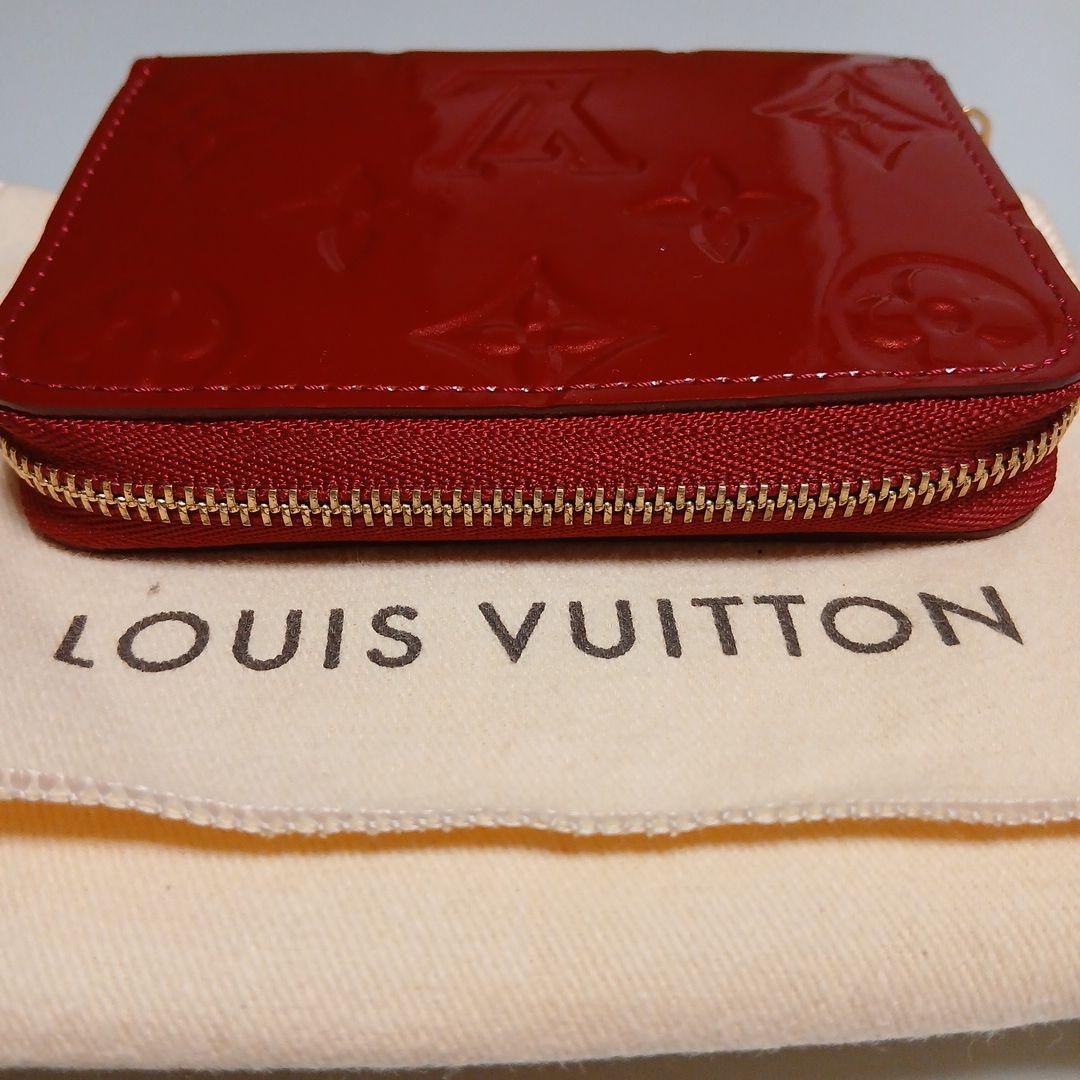 再値下げ【ルイヴィトン】美品 モノグラム ヴェルニ ジッピーパースレッド