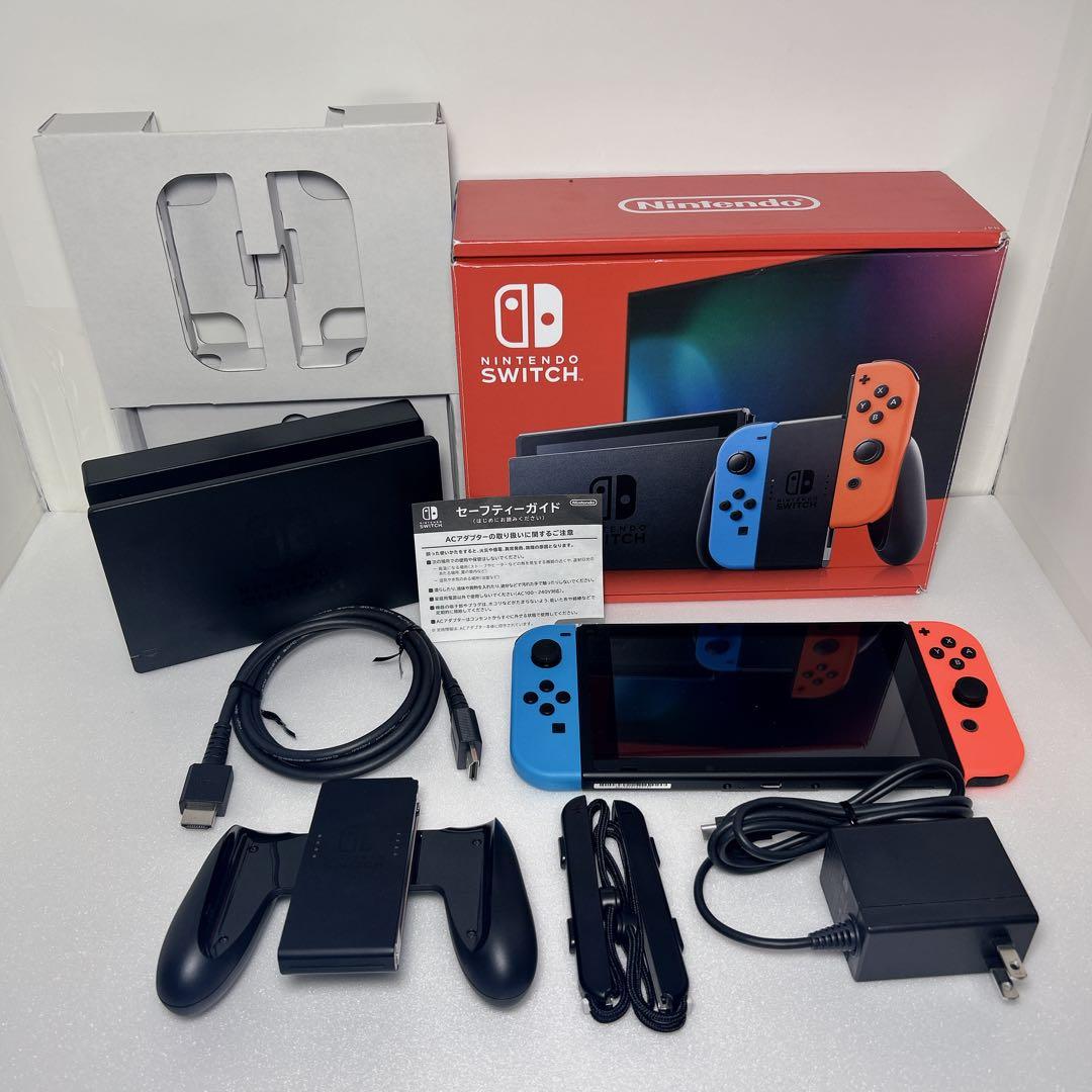 【ほぼ新品】Nintendo Switch ネオンブルー/(R) ネオンレッド