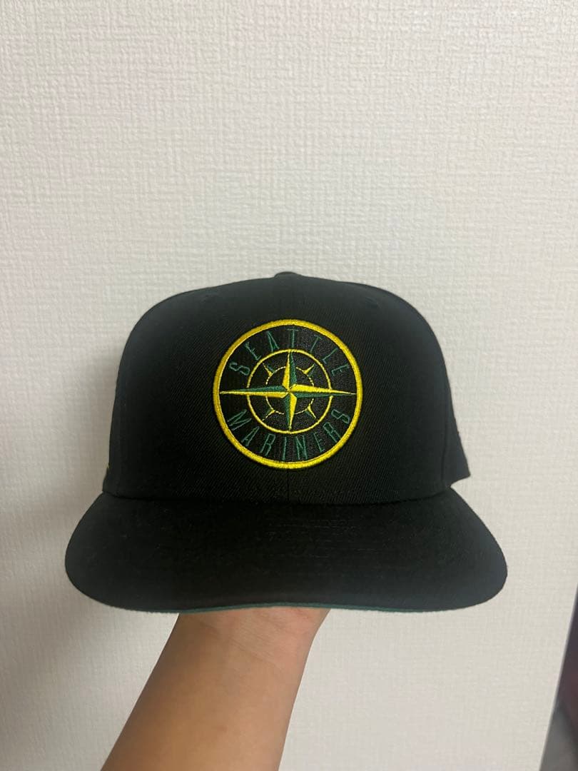 40周年ブラックキャップ MLB シアトル・マリナーズ stone island