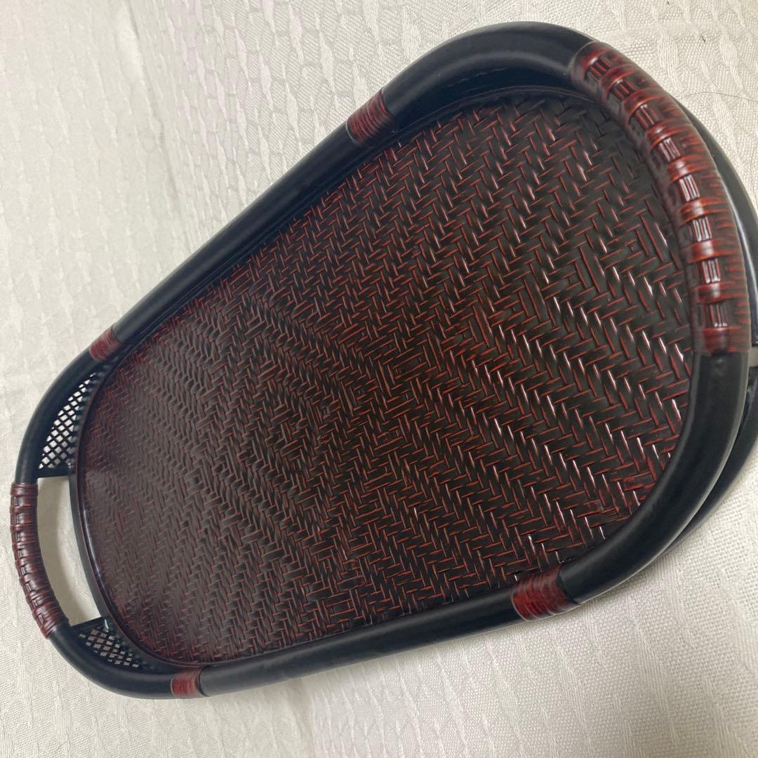 久留米 らんたい漆器 九籃 お盆 藍胎漆器 トレイ 漆器 伝統工芸 - メルカリ