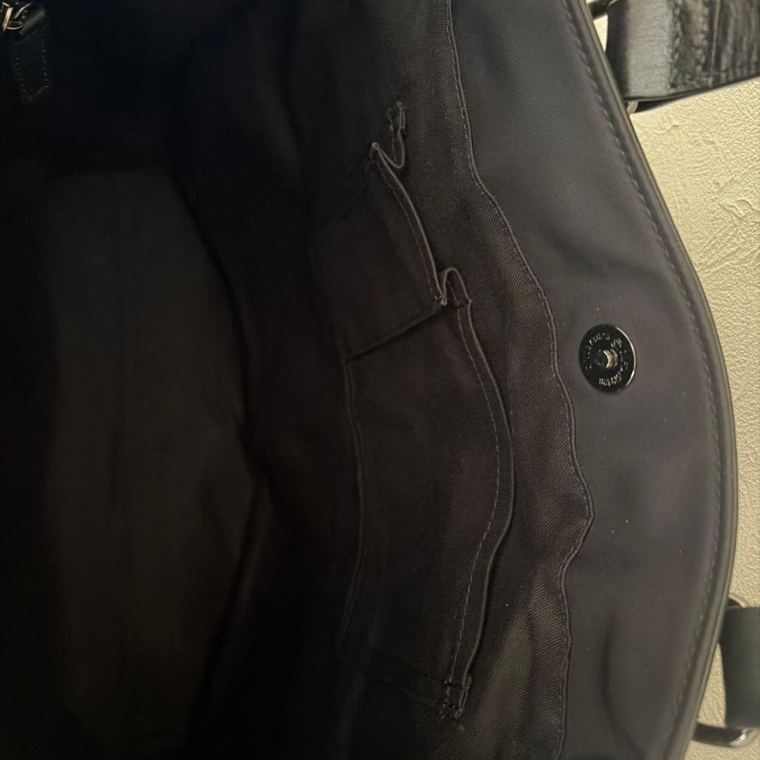 Burberry Black Labelブラックナイロンビジネストートバッグ