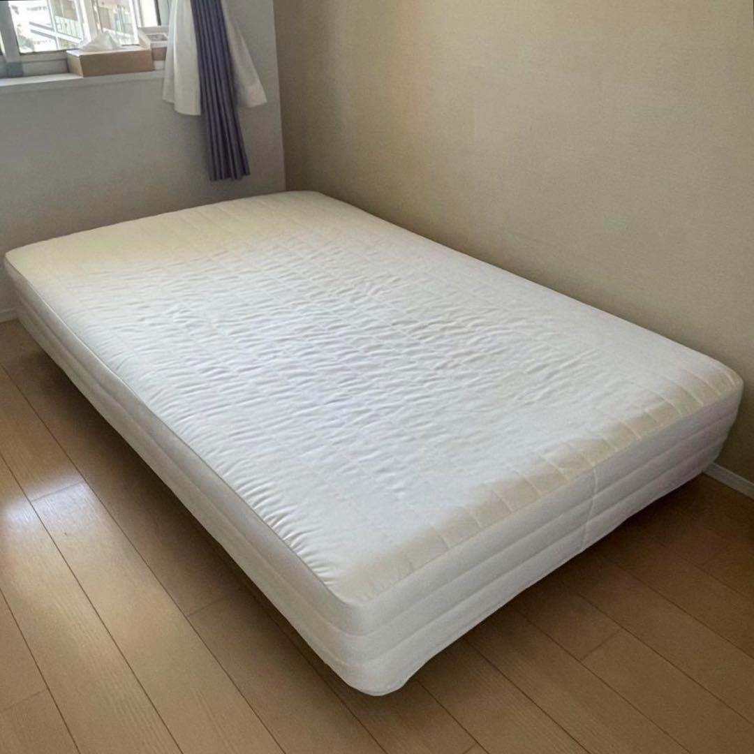 3/29(土)まで【送料無料】無印良品セミダブル脚付きマットレス ベッド脚20㎝