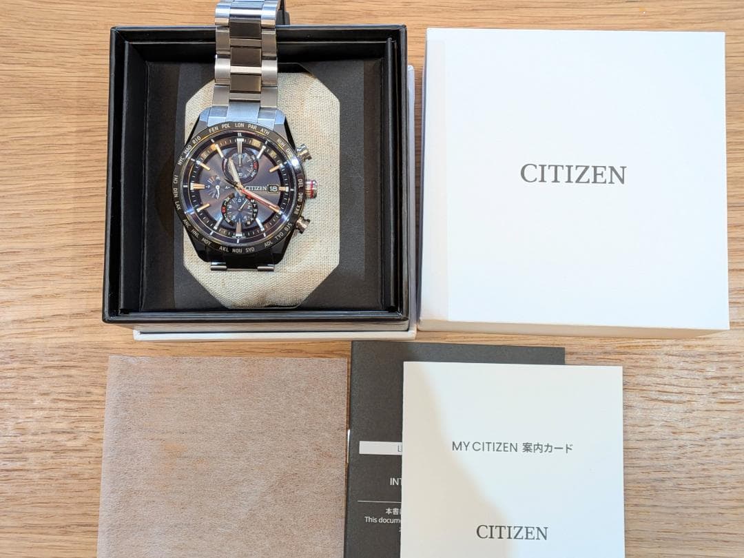 極美品 25年10月購入 シチズン アテッサ アクトライン AT8186-51L