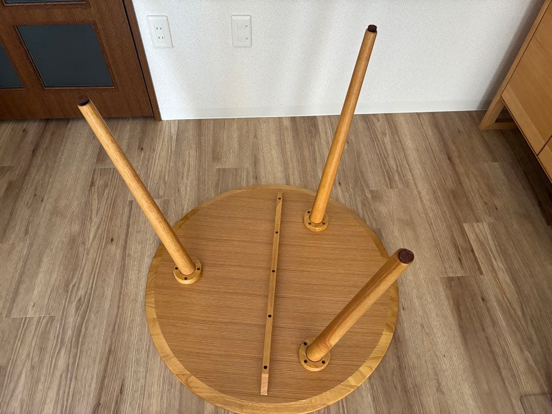 ★値下げ★ビスコットセミオーダー★ダイニング丸テーブル80cm★オーク材★美品★