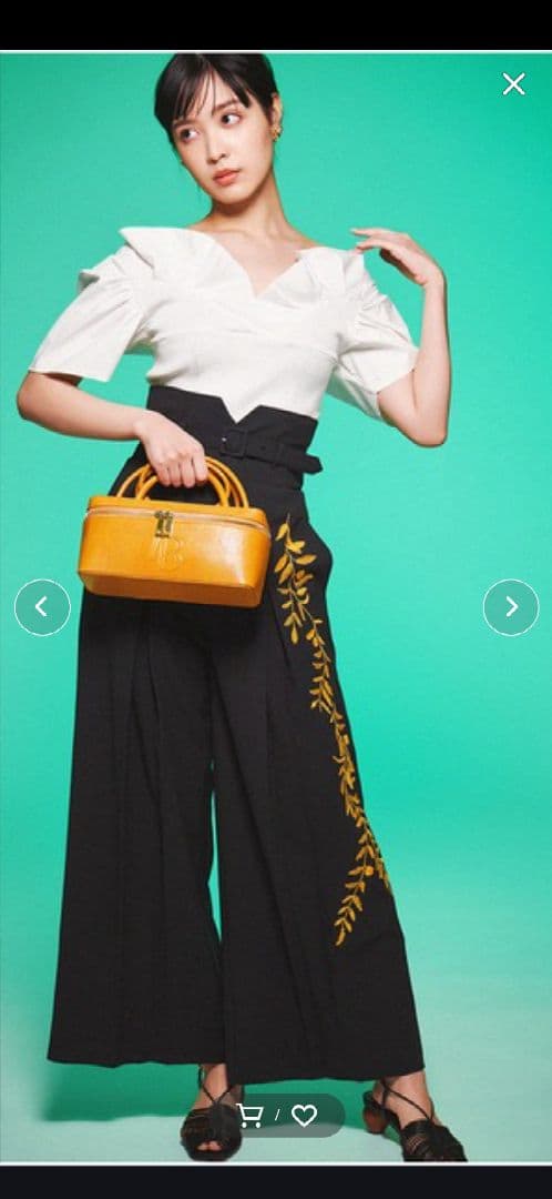 Mimaさん専用】LILY BROWN 刺繍ハイウエストタックパンツ｜Mimaさん