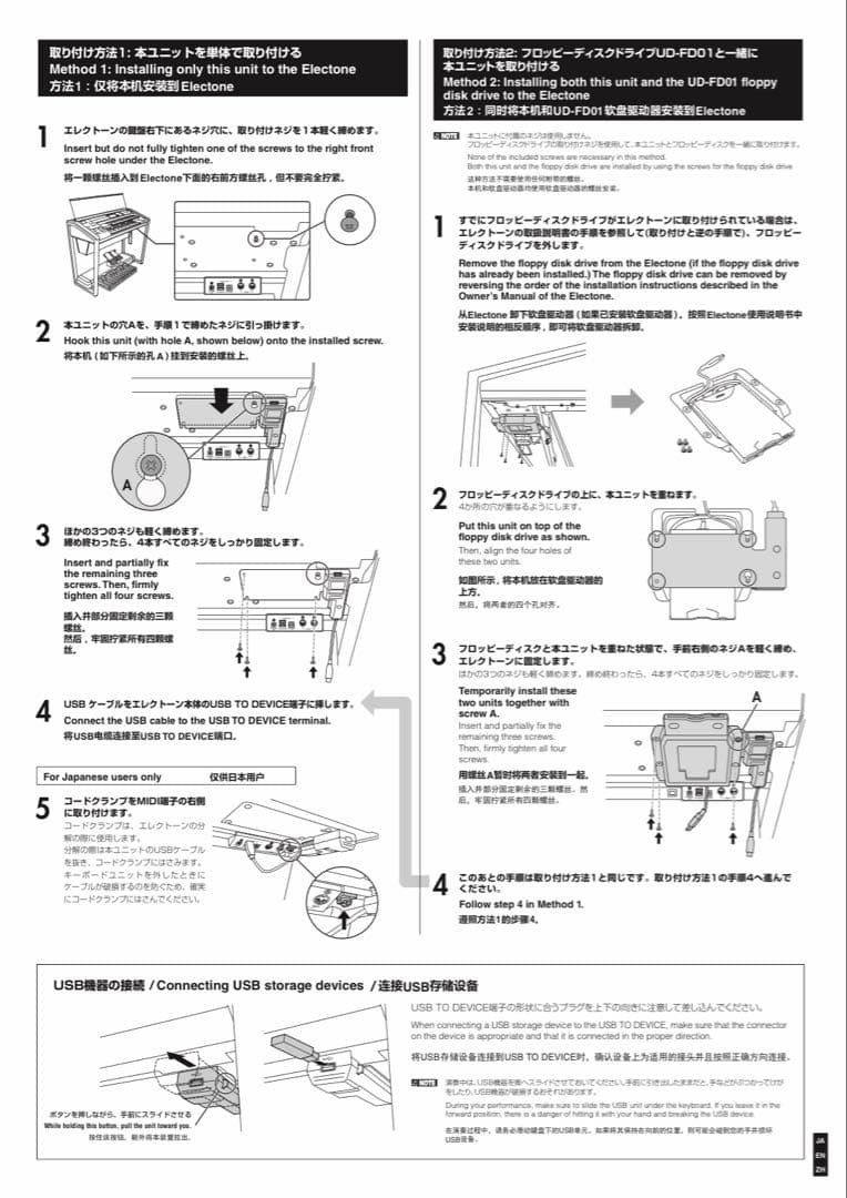 ☆ステージアUSBユニット☆ELS-01をTypeUに変更☆ヤマハエレクトーン☆
