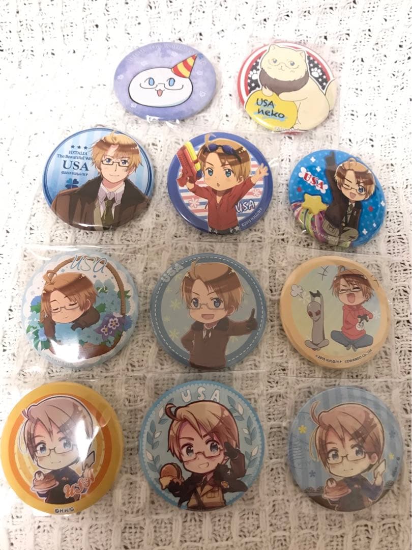 ヘタリア アメリカ 缶バッジセット