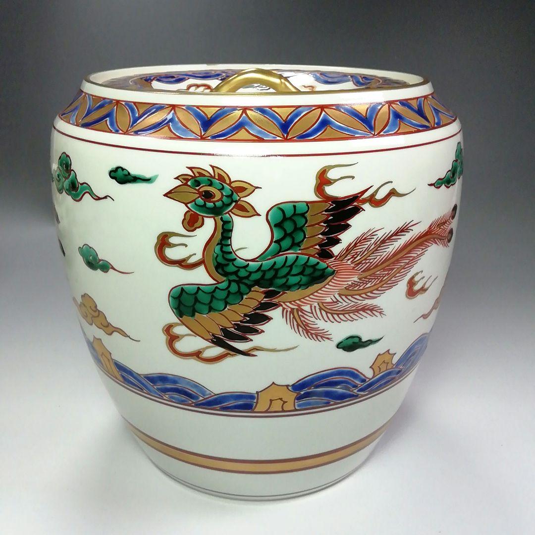 S302 皆具 『赤絵鳳凰文台子』『平安祥堂』 共箱 茶道具