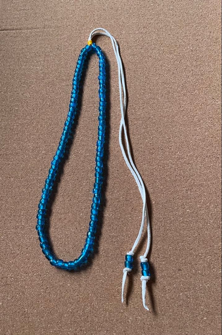 ビンテージ アクアブルーのパドレビーズネックレス ビンテージ アクア