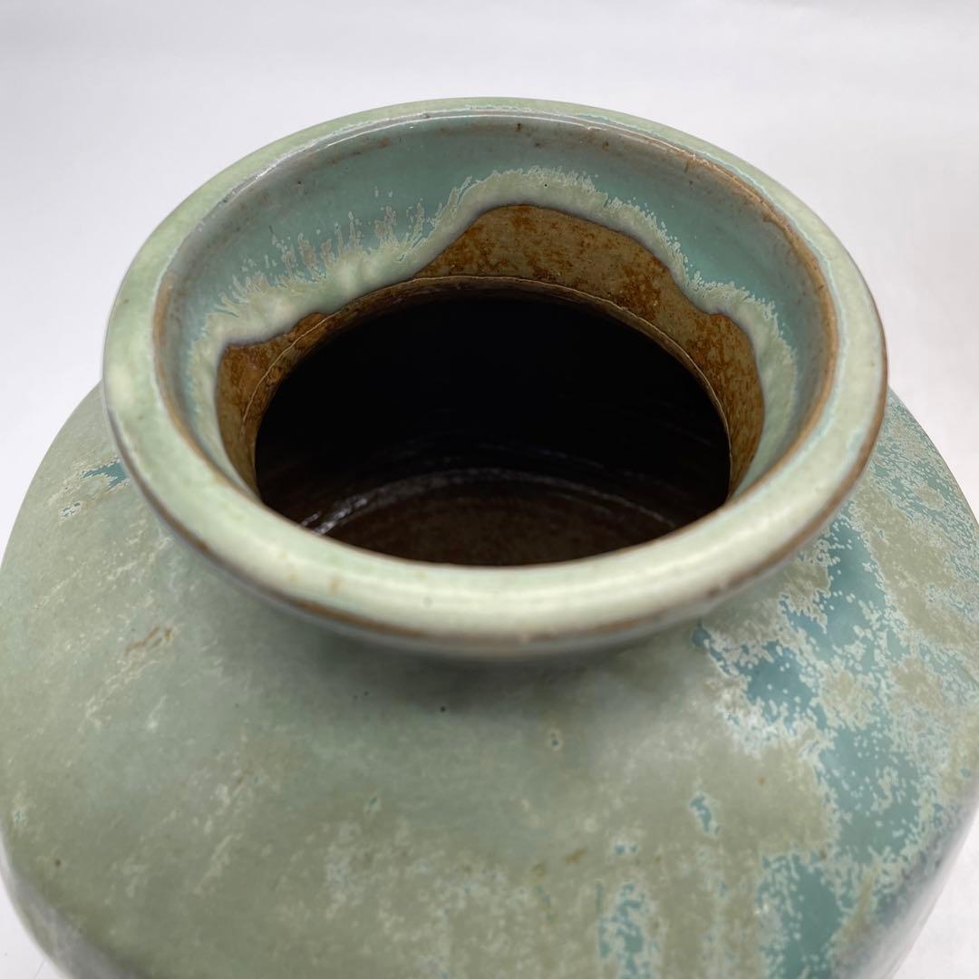 鳥取民藝 牛ノ戸焼 面取染め分け花瓶 93