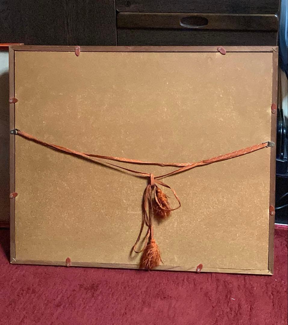 ★送料込★ 【肉筆油絵】✰︎ 豪華額装 ✰︎ F8号相当「水辺の風景」サイン有