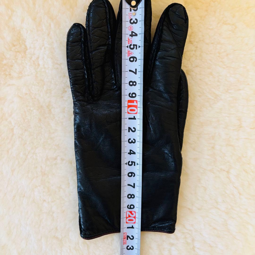 MALO マーロ メンズ 本革×カシミヤ手袋 黒 メンズ
