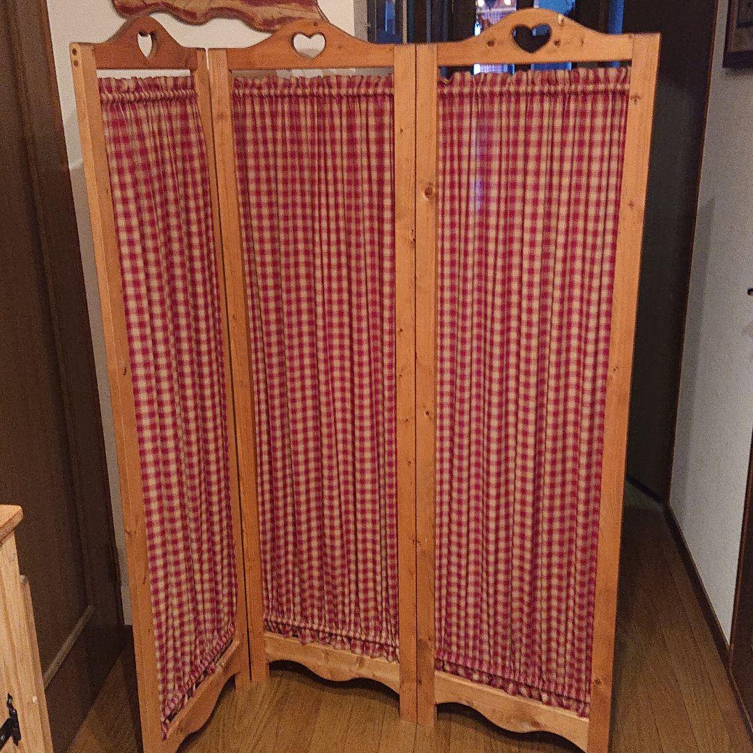 アメリカン カントリー 販売済み 雑貨 木製 ホームスパン レッド 3連