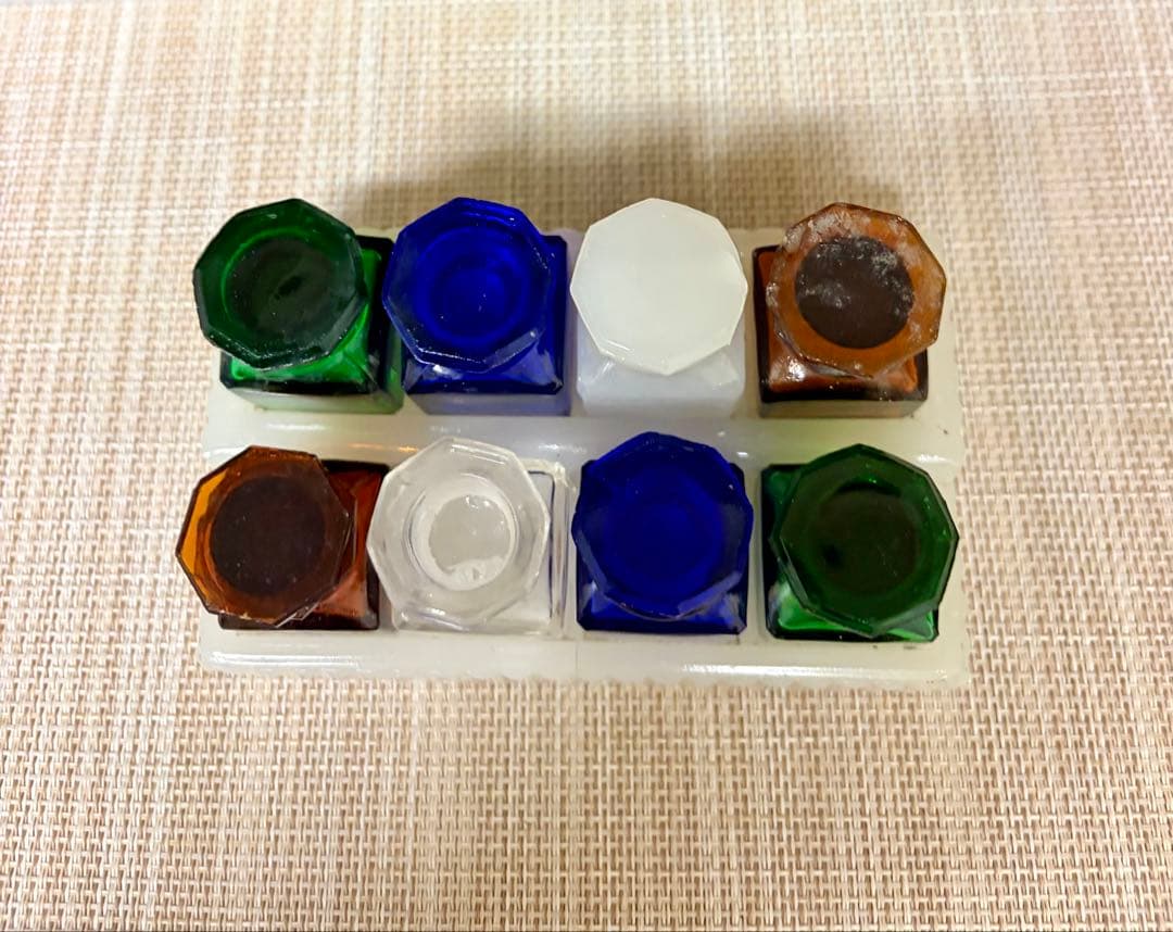 戦前 歯医者 薬瓶 ミルクガラス 薬瓶台 セット ① - メルカリ