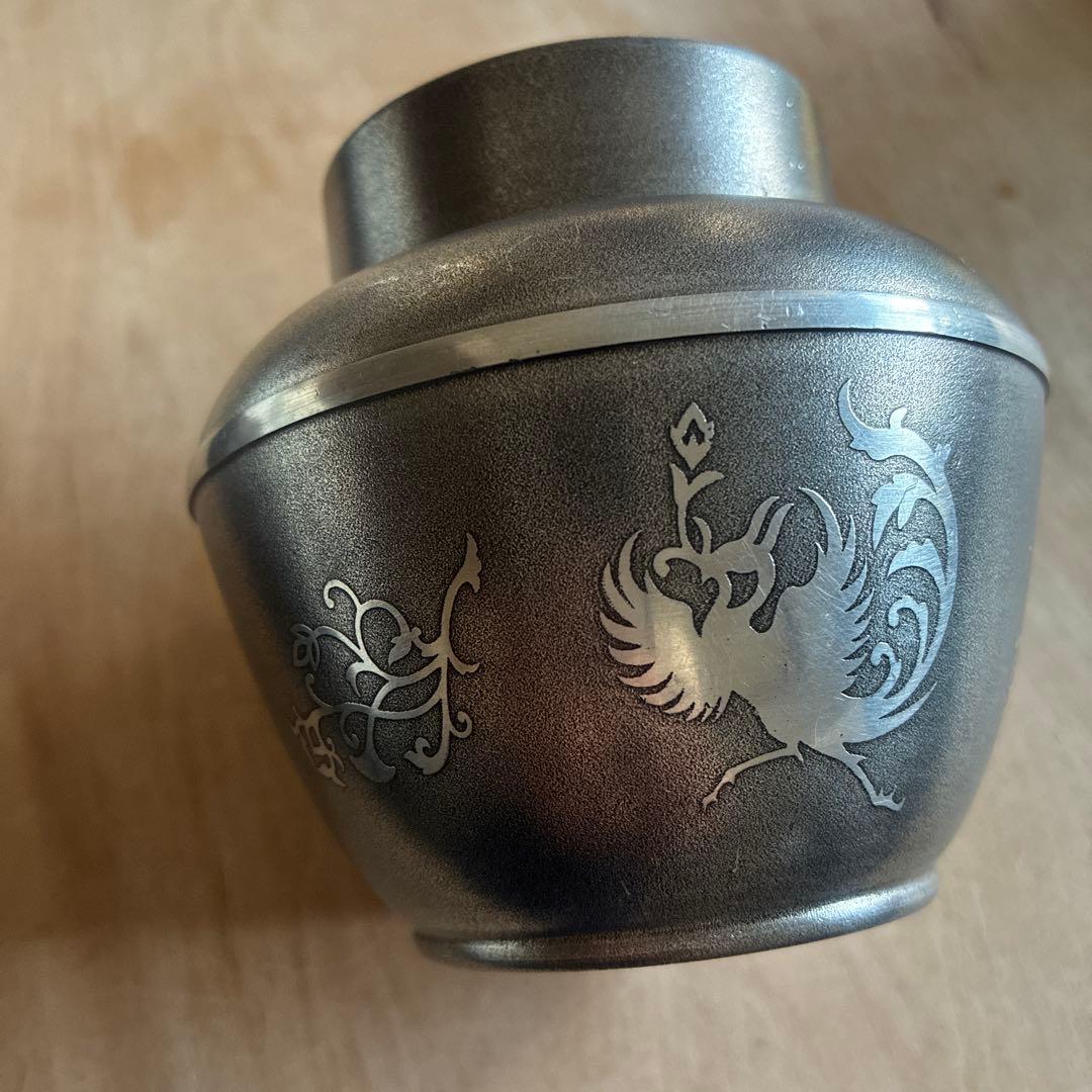 藤社薬品工業株式会社の創業100周年記念の錫製茶壺 - メルカリ