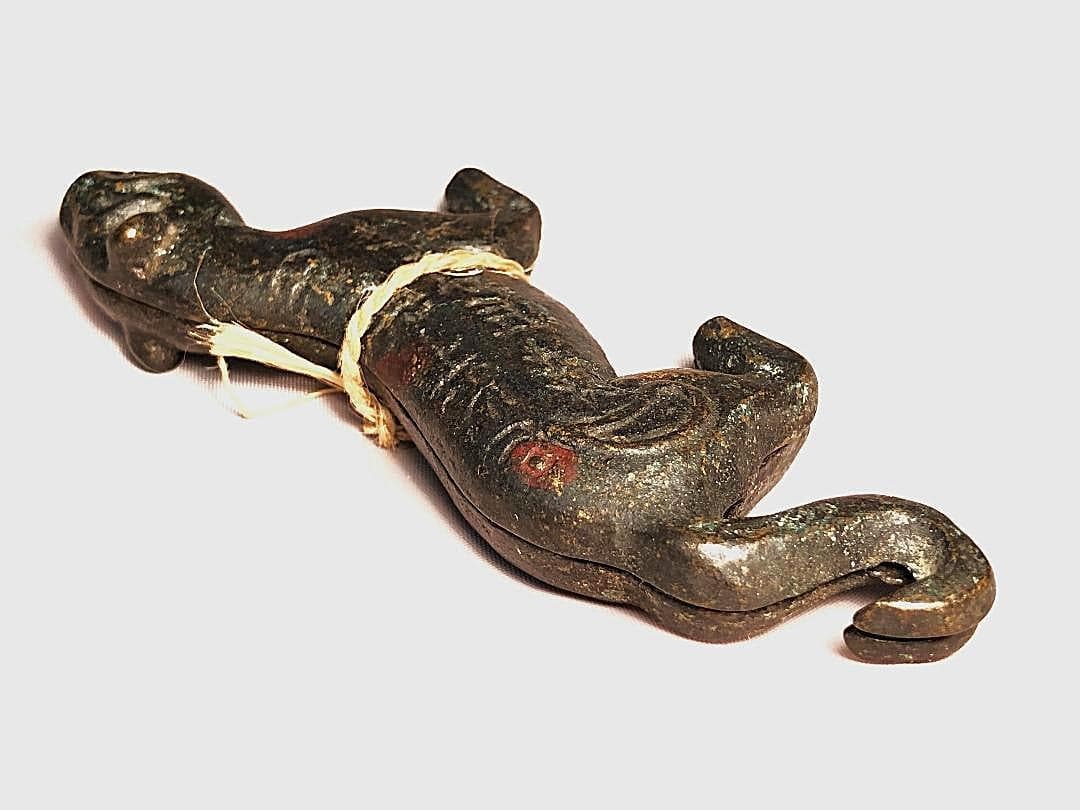 虎形割符 明～清朝期 】 倣古春秋戦国時代兵符 中華古玩