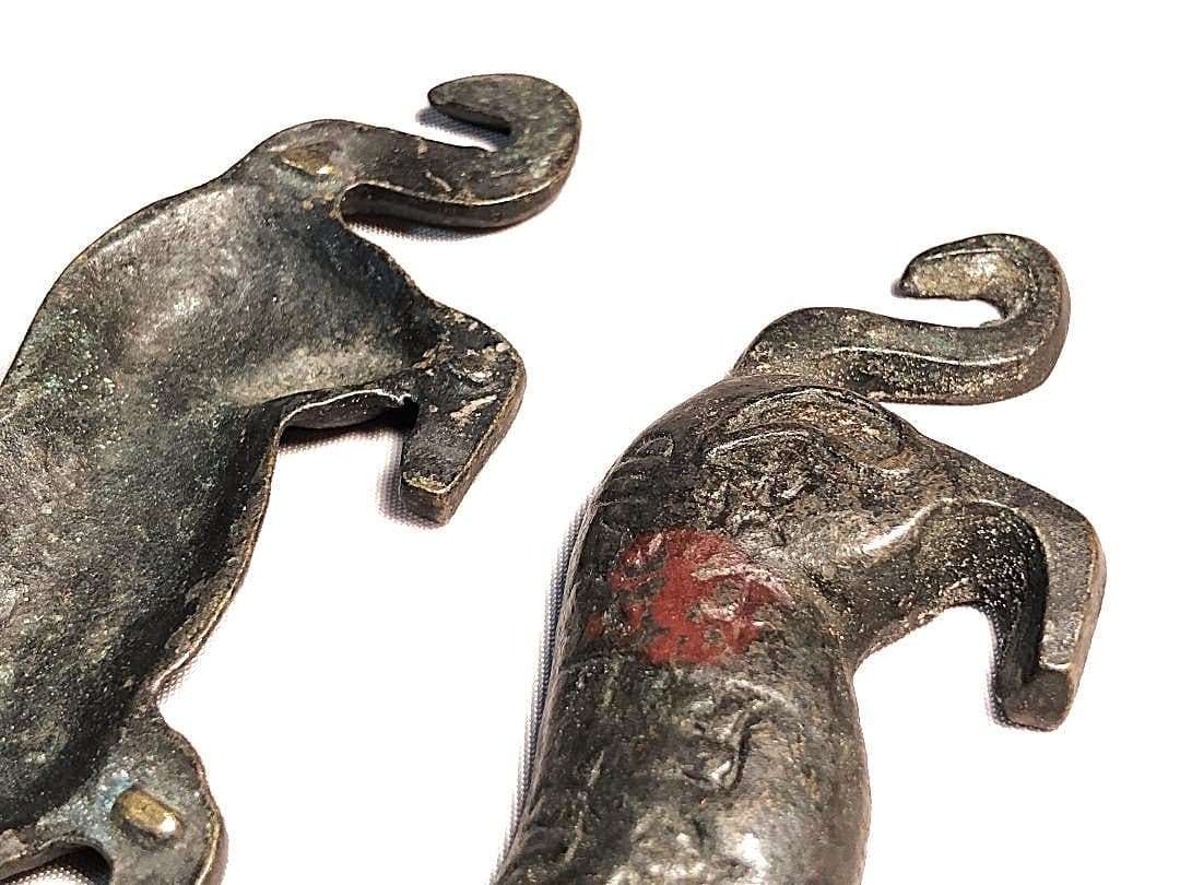 虎形割符 明～清朝期 】 倣古春秋戦国時代兵符 中華古玩