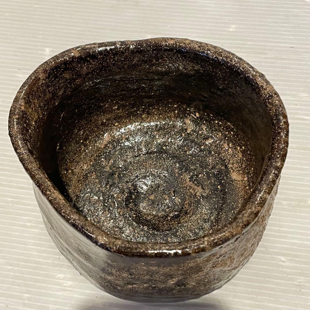 窯変灰被 瀬戸黒茶碗 銘雲海 長春天山 茶道具 専用木箱付