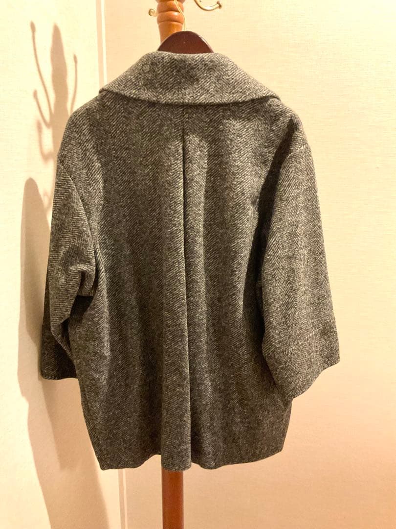 Spick and Span Wスライバーヘリンボーンミドルコート 38