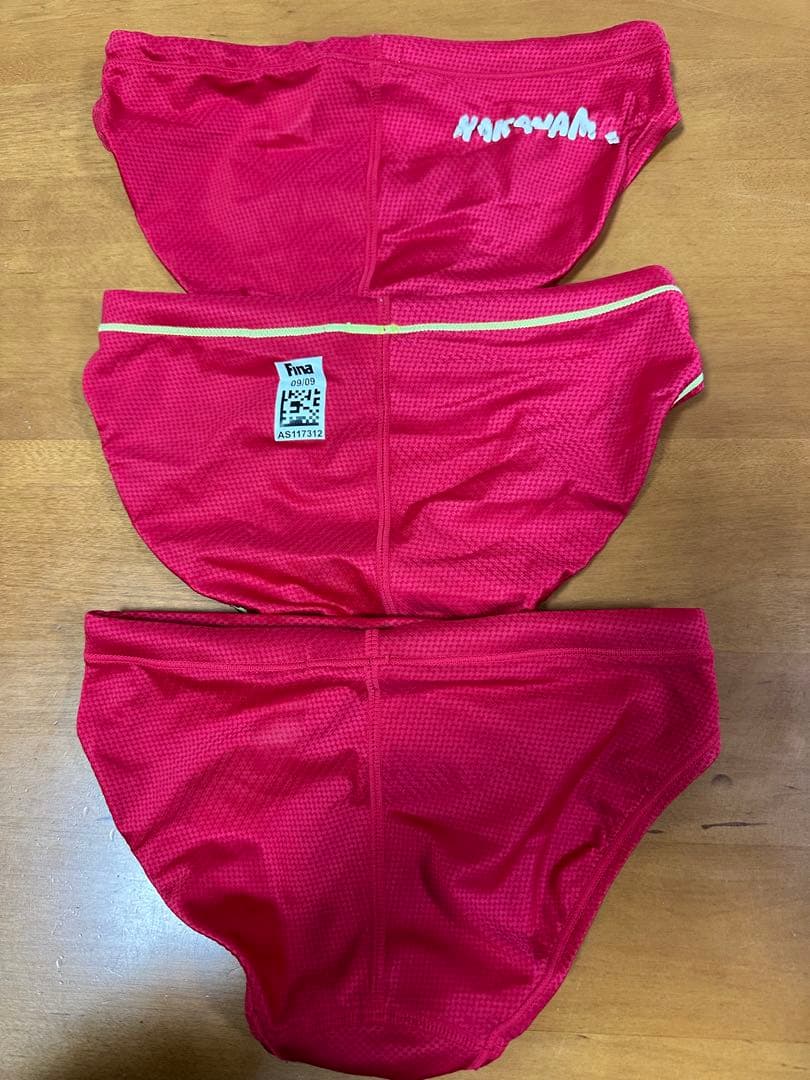 asics 赤 競パン 3点セット