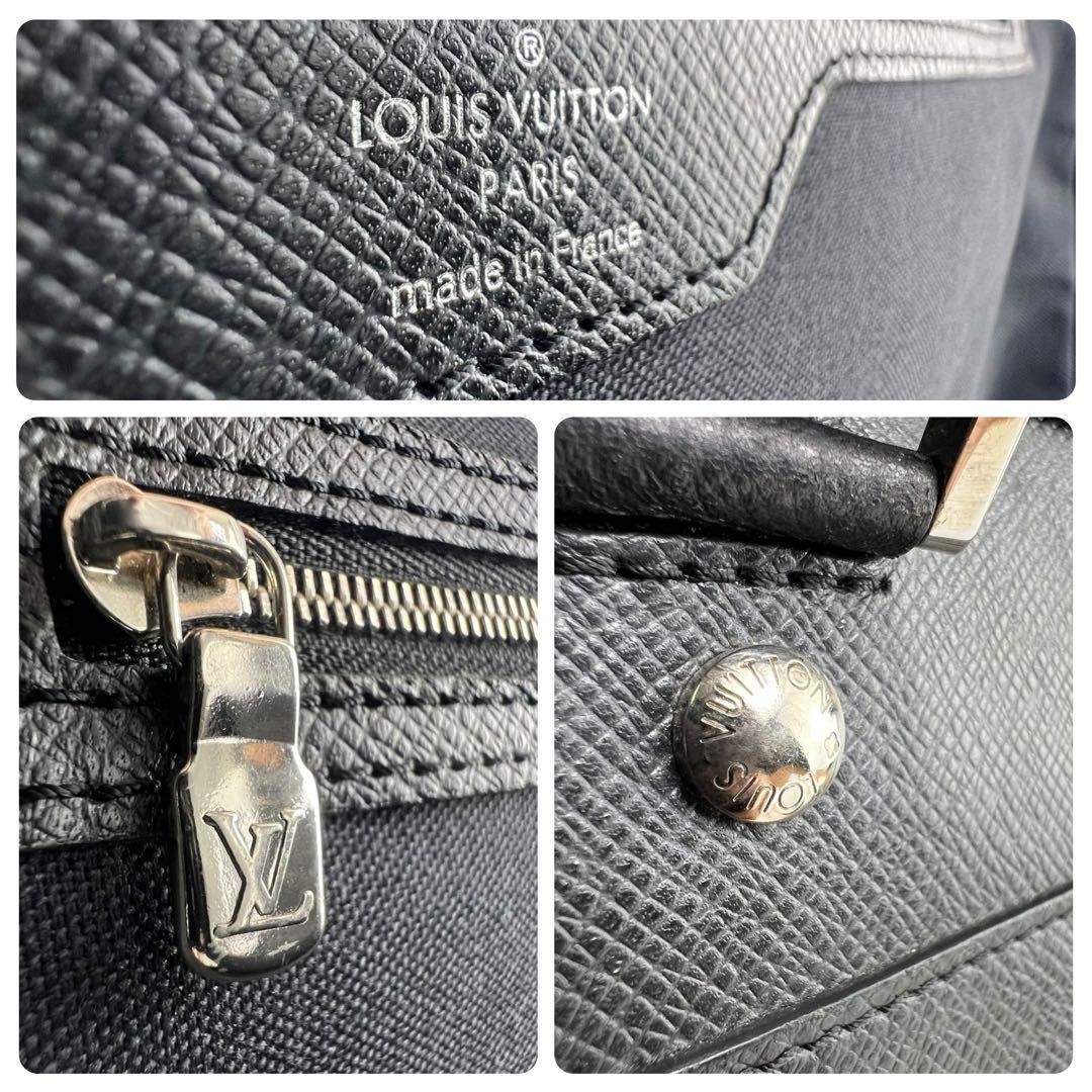 【美品】ルイヴィトン　タイガ　ビジネスバッグ　トート　レザー　黒　ハンド