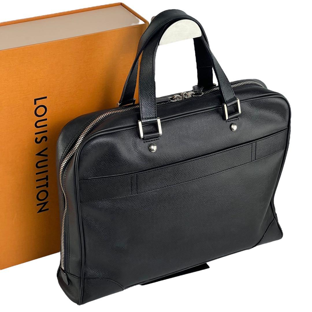 【美品】ルイヴィトン　タイガ　ビジネスバッグ　トート　レザー　黒　ハンド