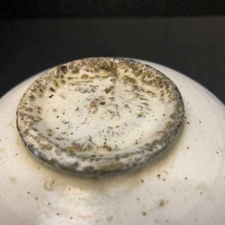 李朝 白磁 変形茶碗 茶道具 李氏朝鮮