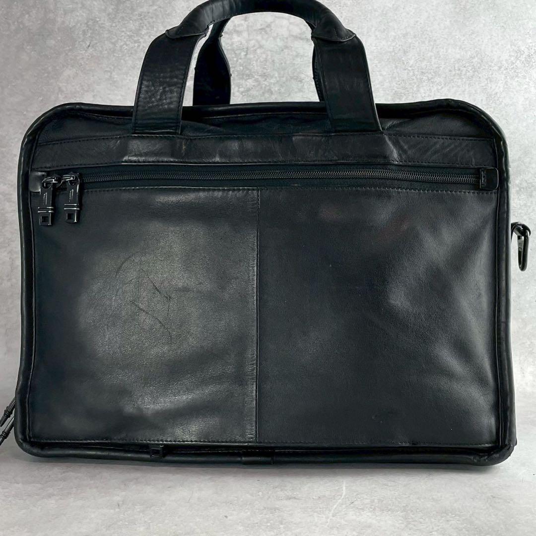 トゥミ96141DHオールレザーブリーフビジネスショルダートートバッグ