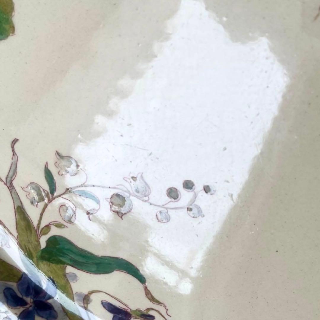 レア】すずらんとスミレのプレート皿 ロンシャン 鈴蘭すみれフランス