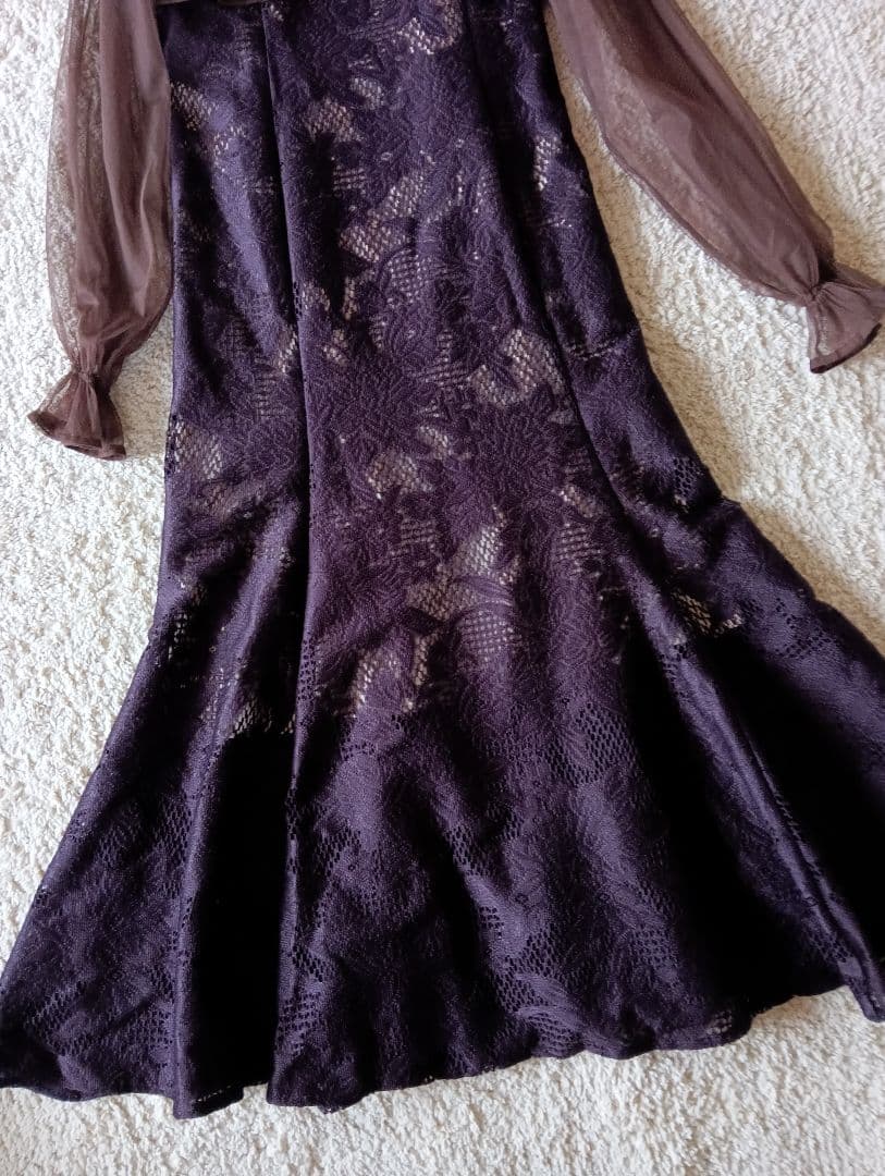 【美品】ドリードール シフォン チュール レースワンピース オケージョンドレス